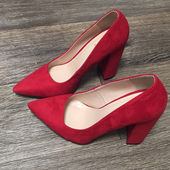 Shoes - Qupid Red Heels Like New!!!